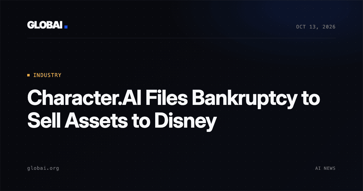 Character.AI Files Bankruptcy to Sell Assets to Disney