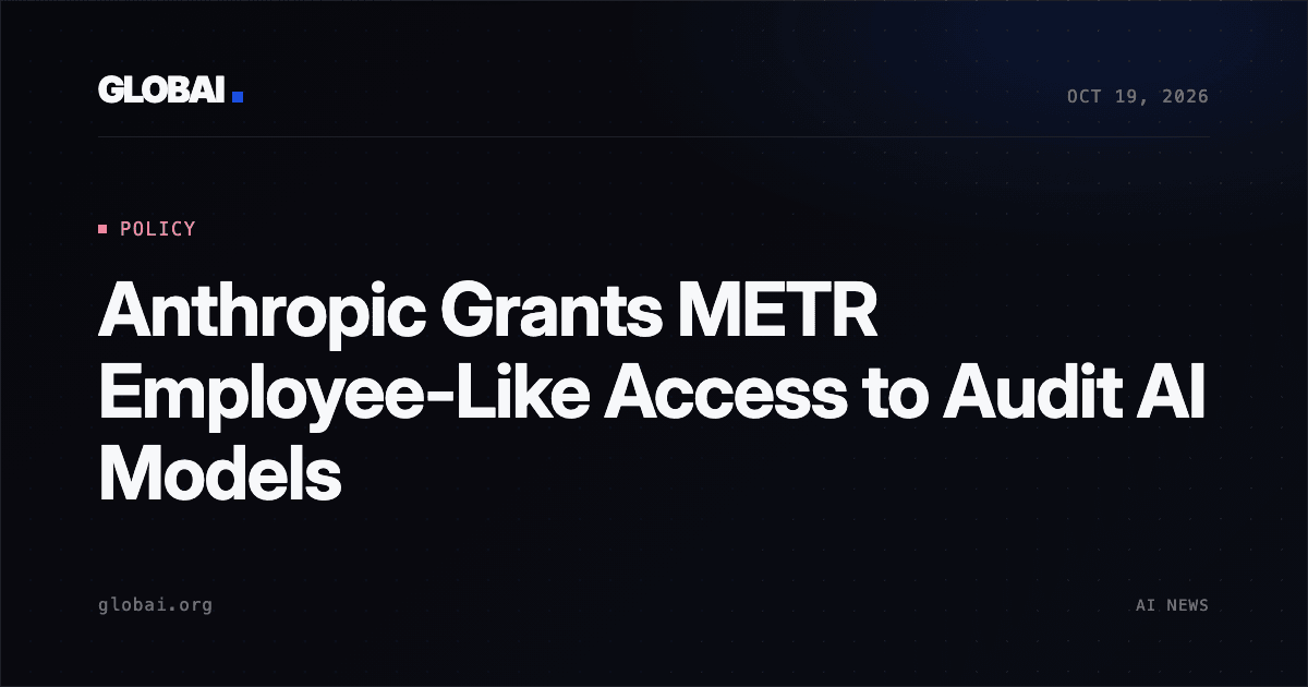 Anthropic Grants METR Employee-Like Access to Audit AI Models