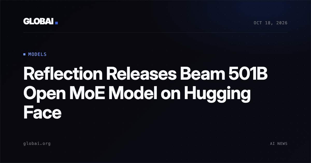 Reflection Releases Beam 501B Open MoE Model on Hugging Face