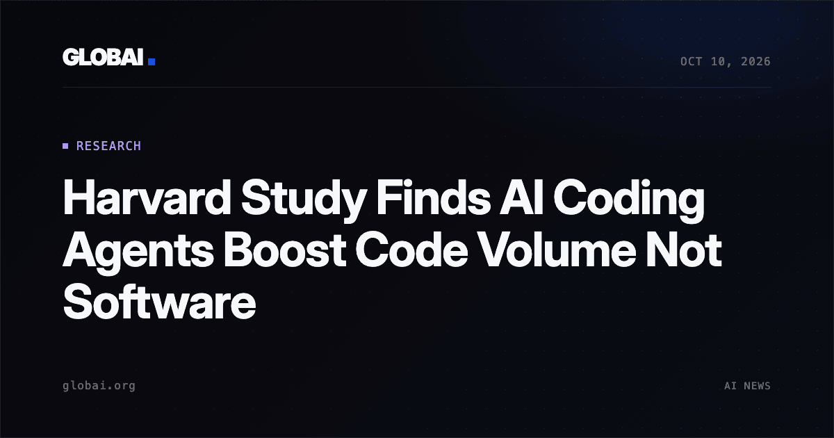 Harvard Study Finds AI Coding Agents Boost Code Volume Not Software