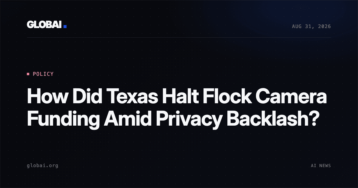 How Did Texas Halt Flock Camera Funding Amid Privacy Backlash?