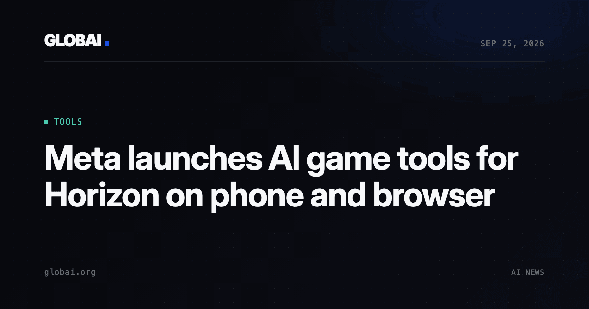 Meta launches AI game tools for Horizon on phone and browser