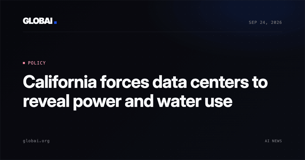 California forces data centers to reveal power and water use